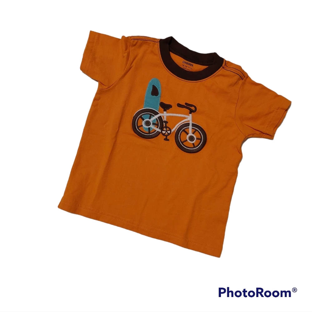 Retro Gymboree Bicycle Embroidered Tee 18-24M